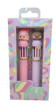 SET PENNA 10 COLORI KIDS ORSO E RAGAZZA 2PZ    31014-32103