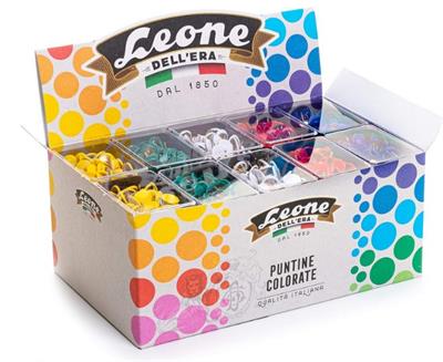 ESP. CON 50 SCATOLE DA 50PZ DI PUNESSE COLORATE DELLERA
